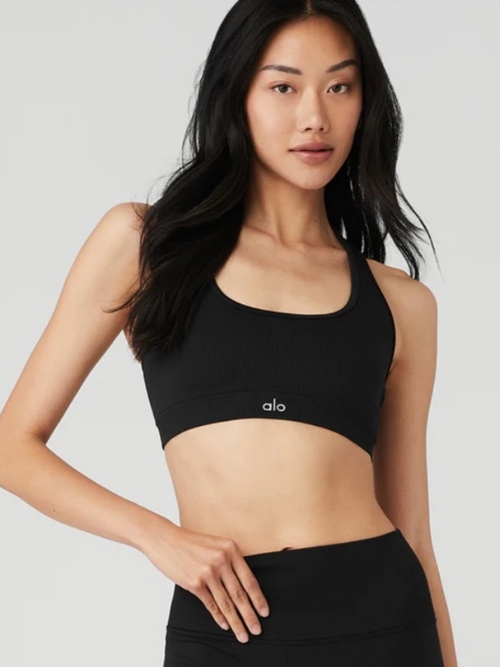 Alo Seamless Ribbed Favorite Bra - Picture 2 of 8